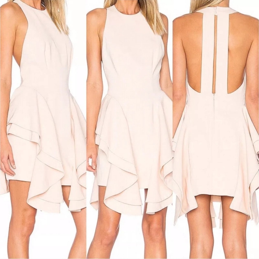 C/MEO Collective Pink Draped razorback‎ Sheath Dress size small new!!